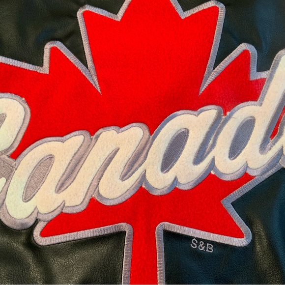 Steve & Barry’s Vintage Canada Black Bomber Jacket Size M - Picture 6 of 9